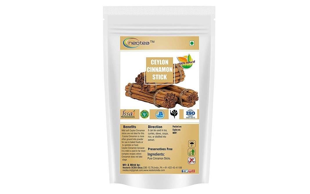 neotea Ceylon Cinnamon Stick    Pack  100 grams